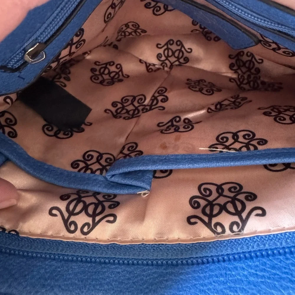 Cobalt Blue Leather Crossbody Bag
